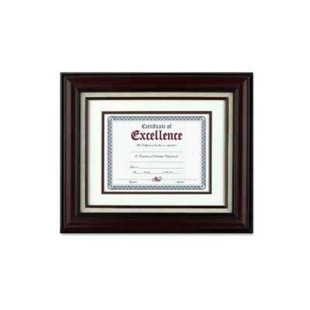 BURNS GROUP Dax¬Æ Wall Frame with Linen Insert, Wall Mountable, 14" x 11", Wood, Mahogany N15907B